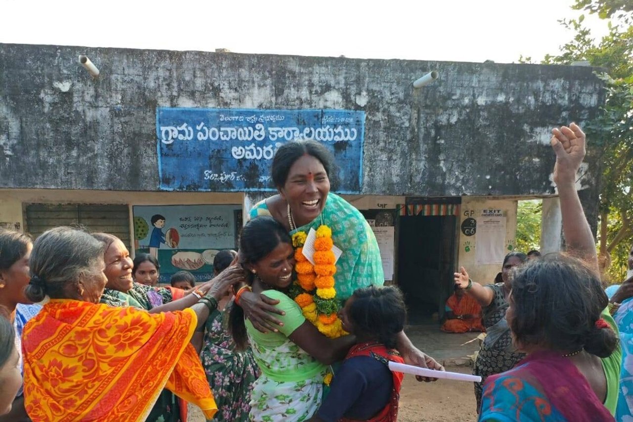 2025 12 14 Lingamma Victory jpeg 202512 TEL Lingamma Election Win uitsnede2